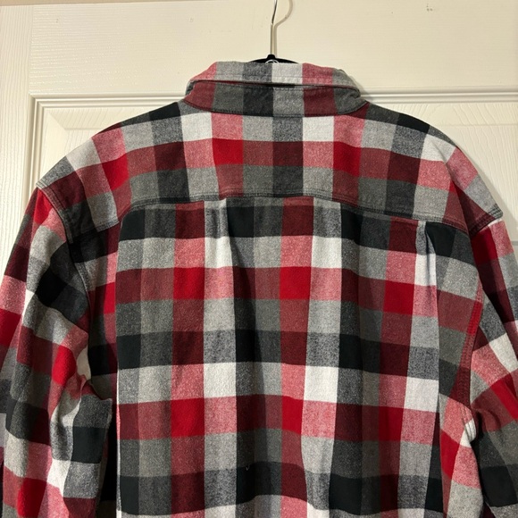 Carhartt Original Fit Flannel XL Tall Red, Black Plaid Button Down Workwear - Picture 4 of 13